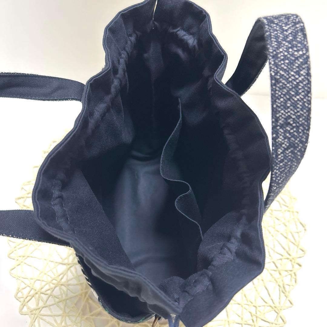 「専用」ミナペルホネンあおりポケット巾着バッグ　ハンドメイド