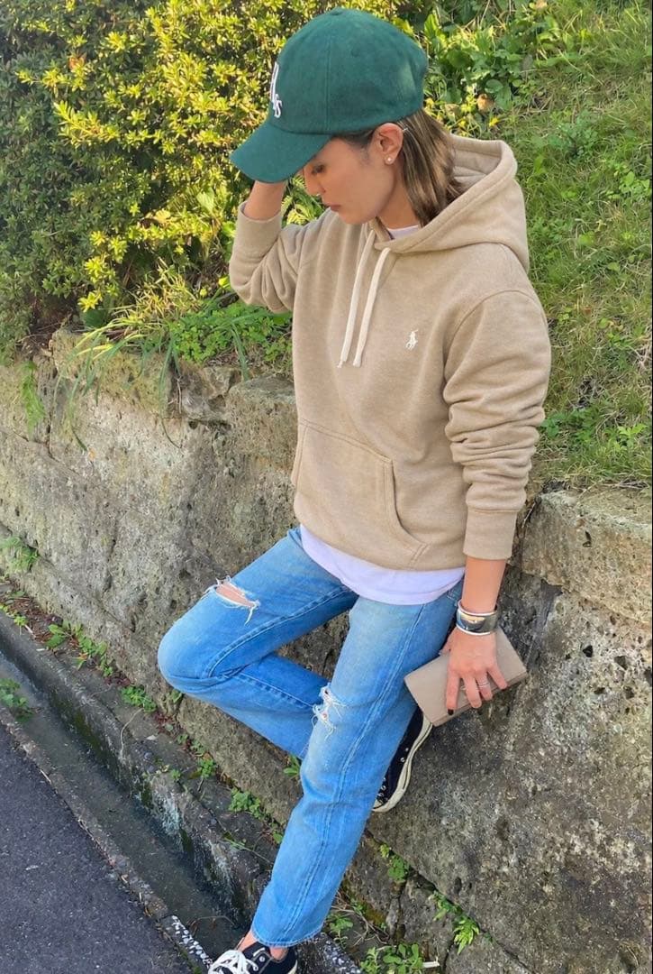 【極美品】ポロラルフローレン大人気ホワイトポニーフーデットパーカー裏起毛