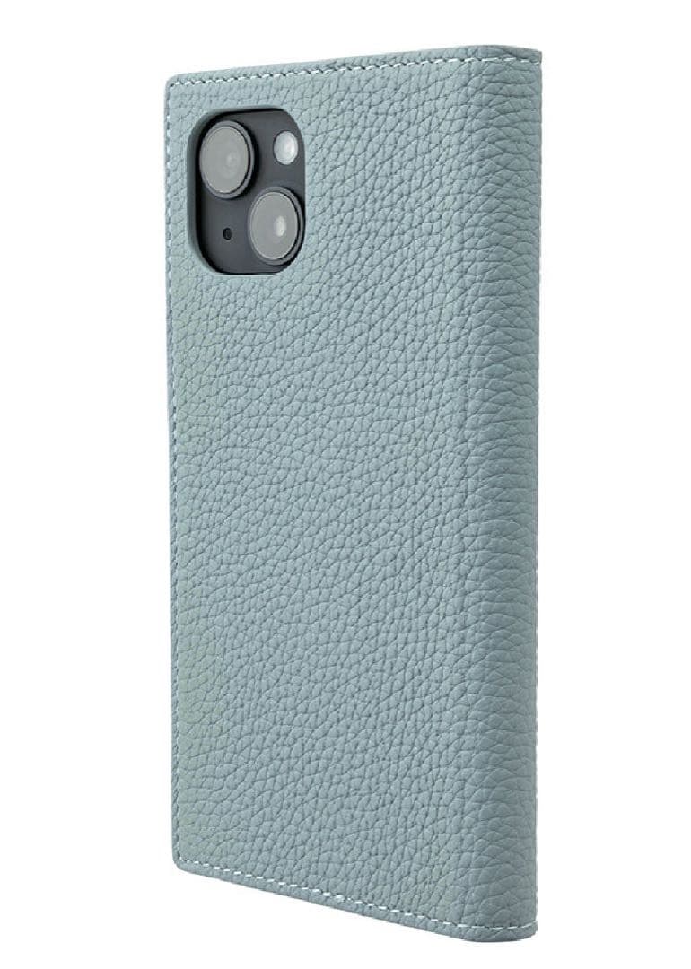 【新品未開封】GRAMAS iPhone13/14用ケース/手帳型/水色/青