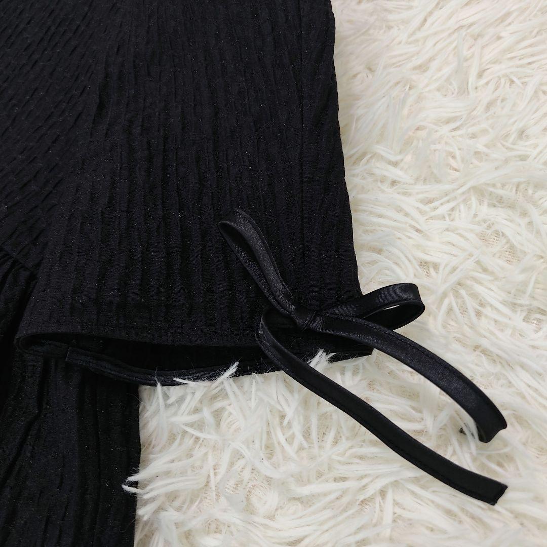 美品✨ヨリ　フクレフレアブラウス　ブラック　36