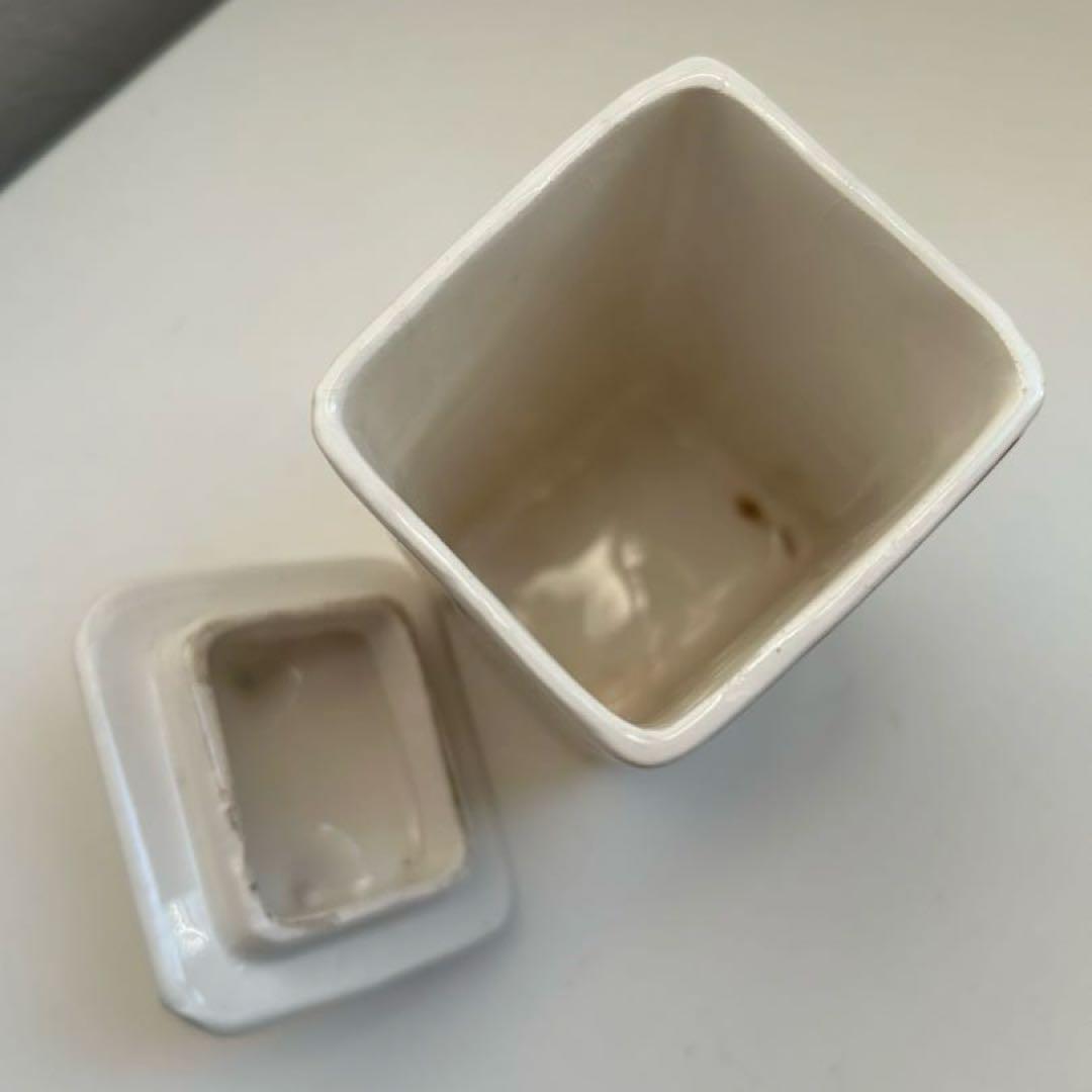 クレイユモントロー　ベアン　バスク柄　キャニスター　フランスアンティーク