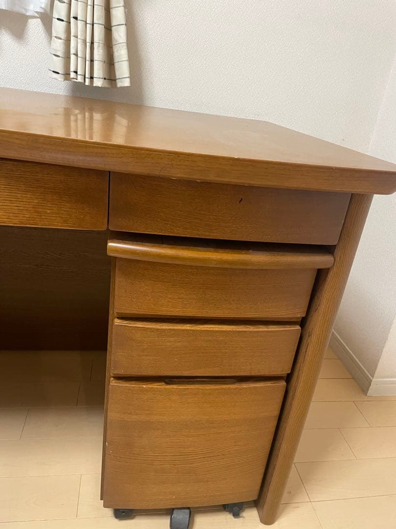 大塚家具 天然木タモ材　ビジネスデスク パソコンデスク学習机/無印アクタス