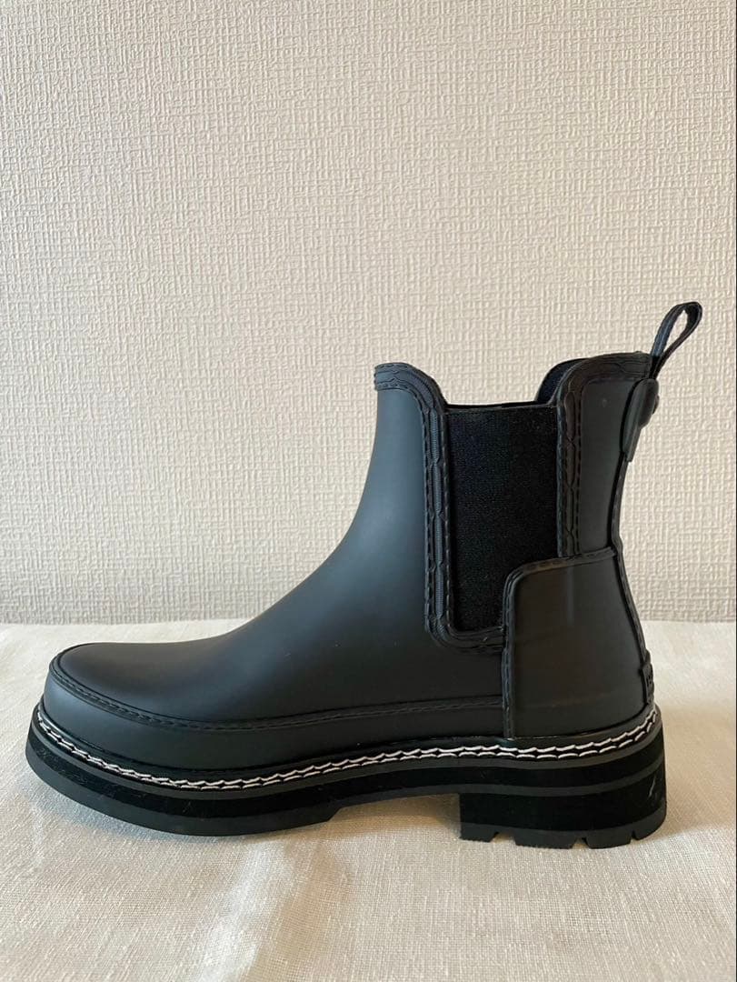 【ハンター】レインブーツ　サイドゴアブーツ　チェルシー　ブラック　黒