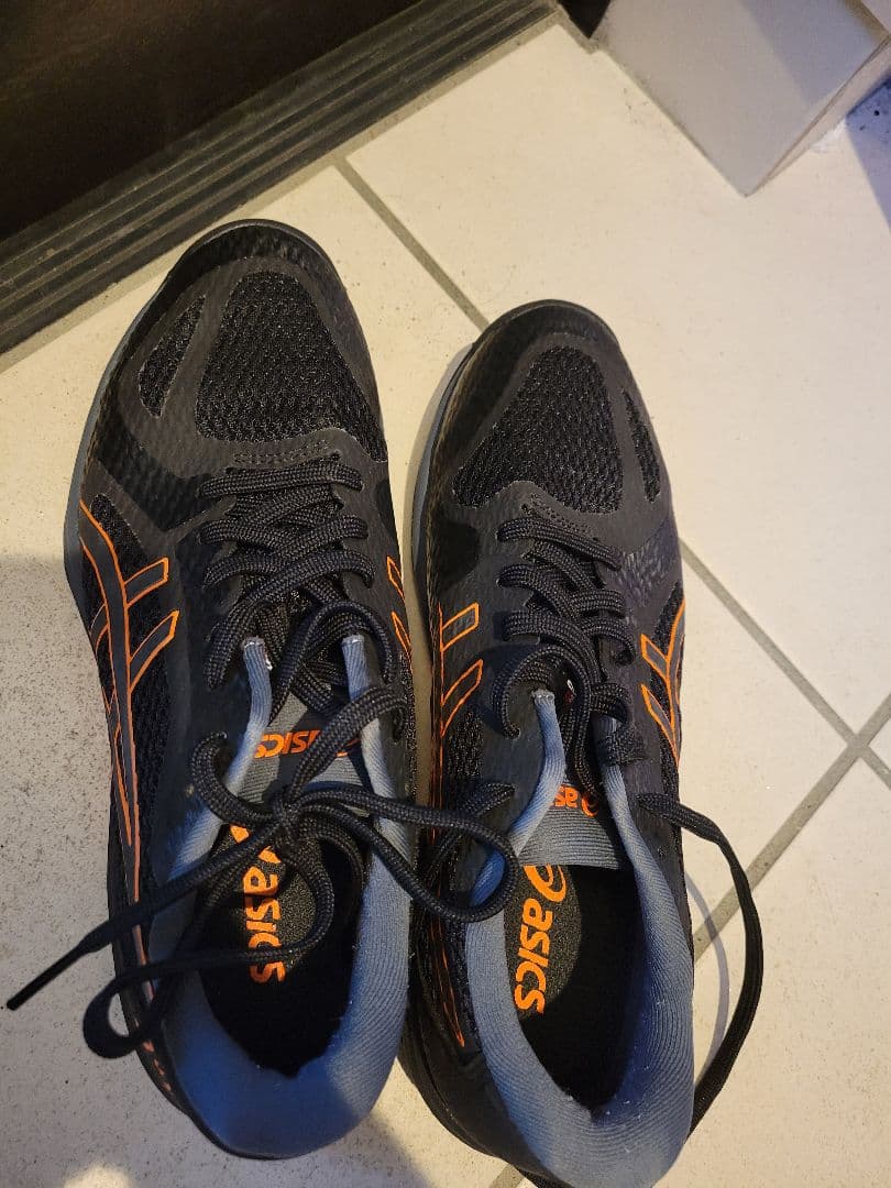 ASICS バレーボールシューズ 24.5cm 黒/オレンジ