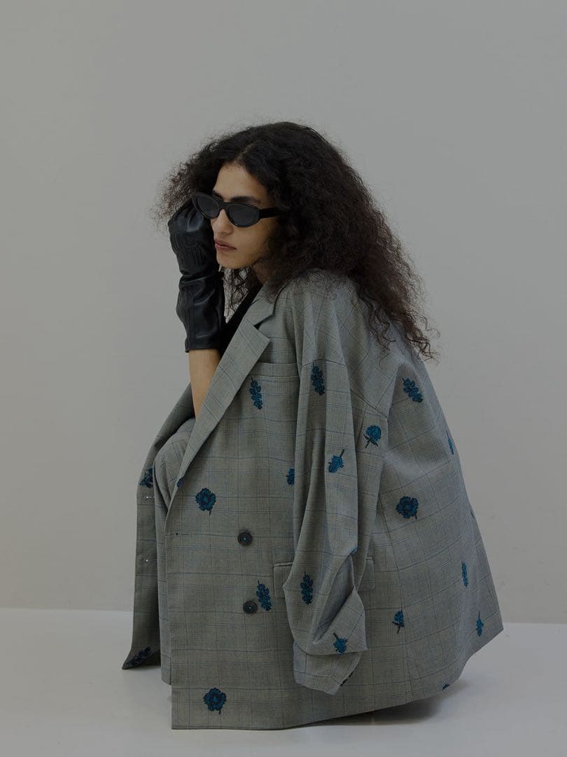 ジャケット・アウター Ameri VINTAGE CHECK FLOWER PAPA JACKET