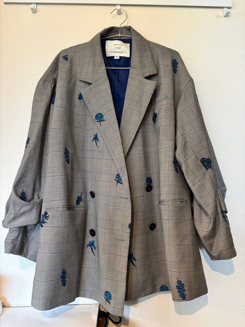 ジャケット・アウター Ameri VINTAGE CHECK FLOWER PAPA JACKET