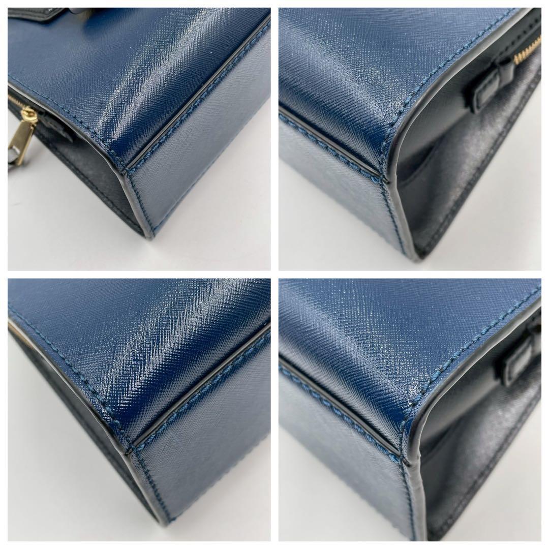 極美品　マークジェイコブス　リトルビッグショット　2wayハンドバッグ　ネイビー