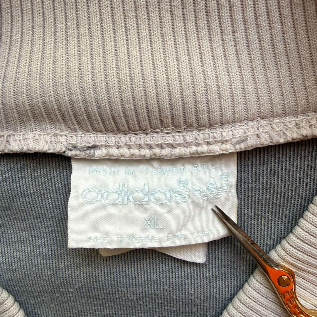 80s adidas トラックジャケット 台湾製 XL グレー