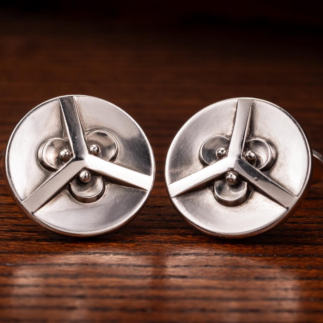  華紋 ジョージジェンセン カフリンクス シルバー925