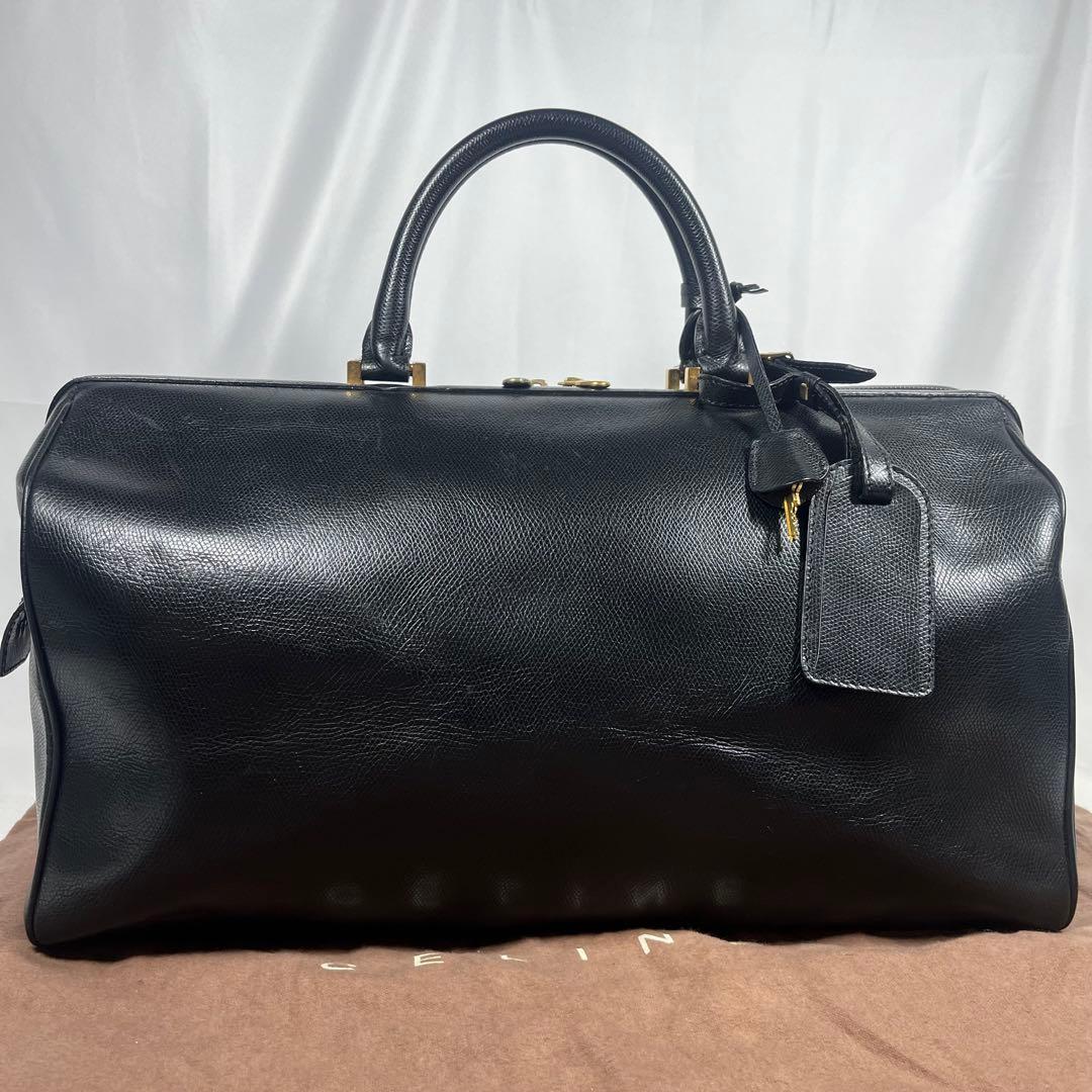 ✨希少✨セリーヌ　CELINE　ボストンバッグ　レザー　黒　ハンドバッグ
