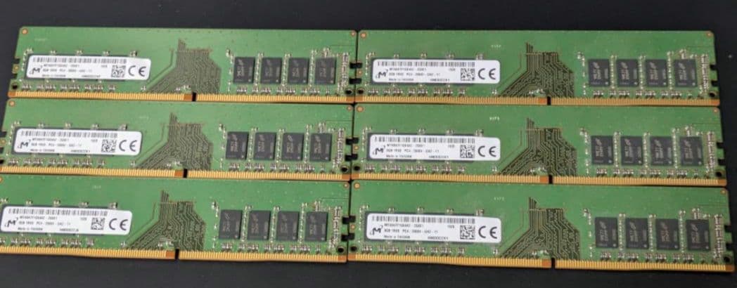 Micron製　8GBx6枚 48GB　PC4-2666V