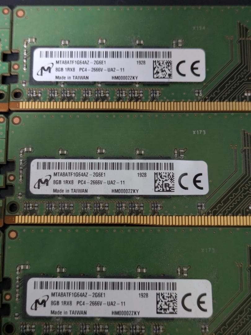 Micron製　8GBx6枚 48GB　PC4-2666V