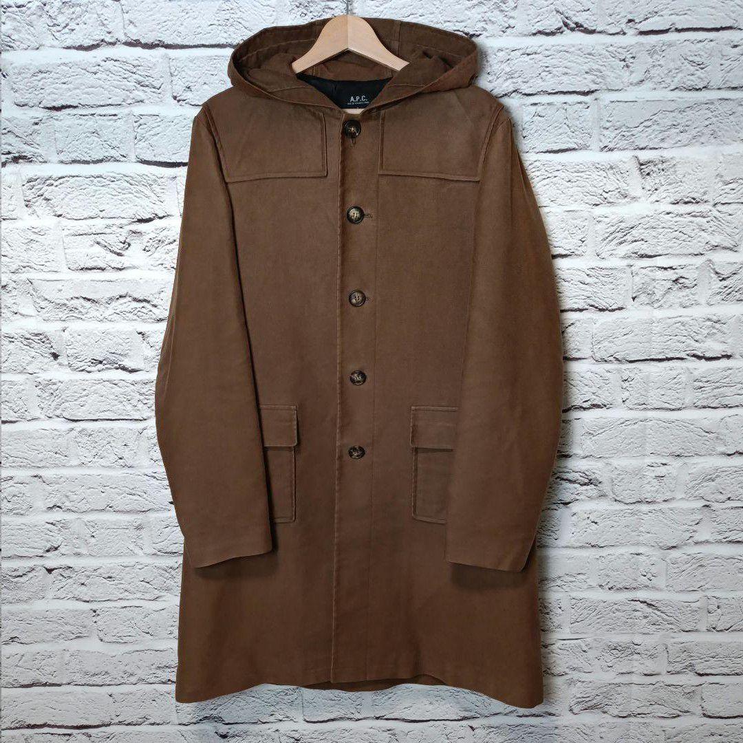 フランス製■A.P.C フーデッドコート ブラウン　モッズコート コットン