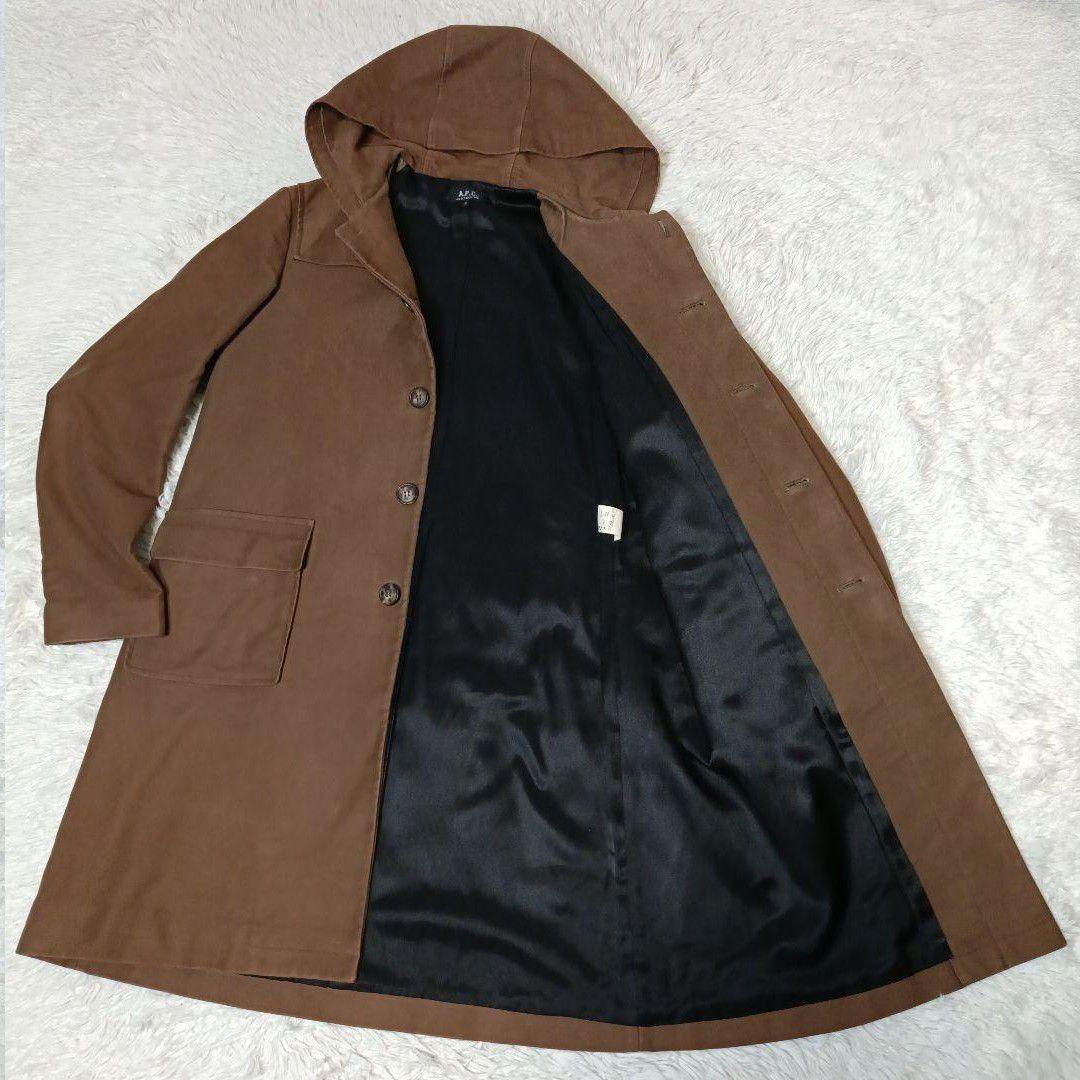 フランス製■A.P.C フーデッドコート ブラウン　モッズコート コットン