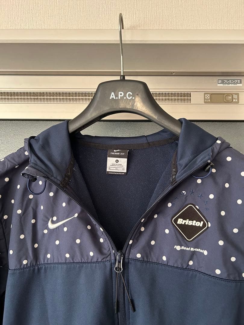 FCRB Nike セットアップ　ドット柄フード付きジャケット パンツ