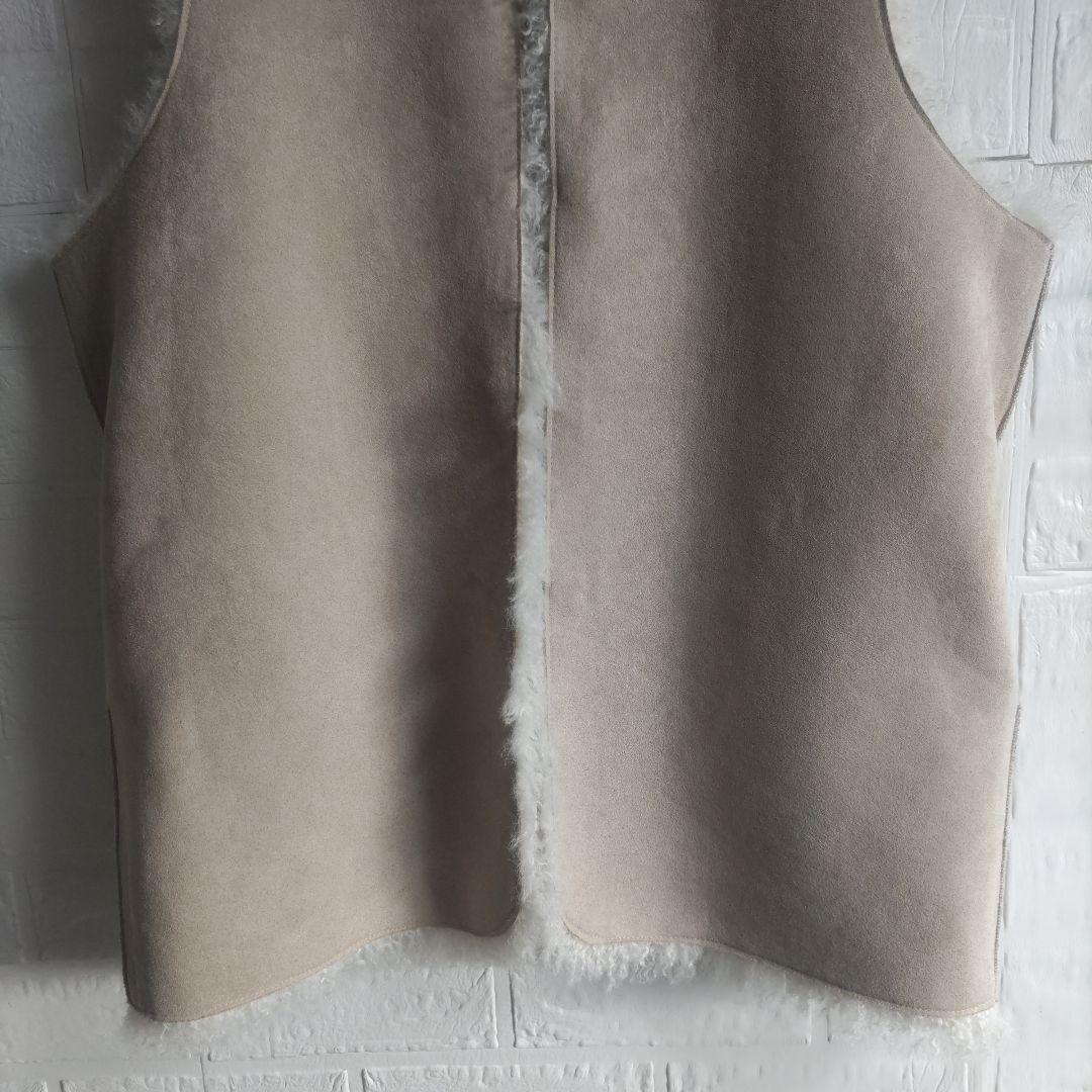 美品✨RISLEY 　リズレー　Vネックファー ジレ　ムートン　　ベスト