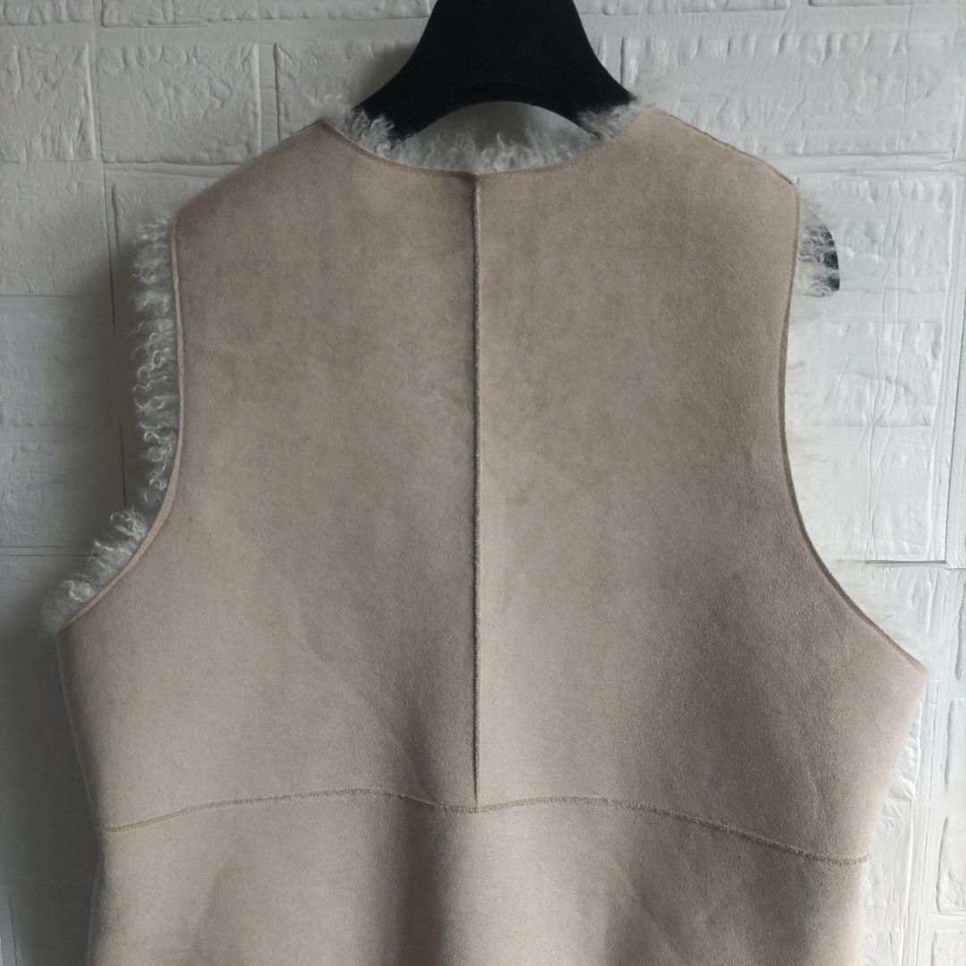 美品✨RISLEY 　リズレー　Vネックファー ジレ　ムートン　　ベスト