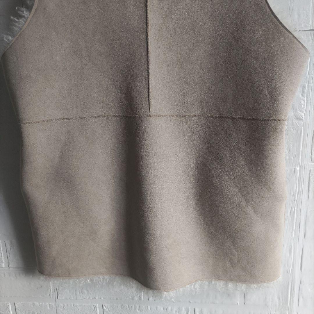 美品✨RISLEY 　リズレー　Vネックファー ジレ　ムートン　　ベスト