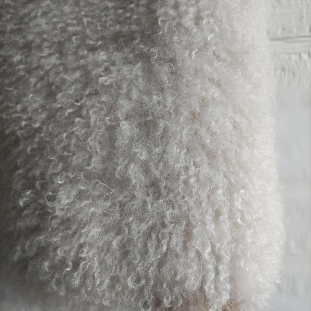 美品✨RISLEY 　リズレー　Vネックファー ジレ　ムートン　　ベスト