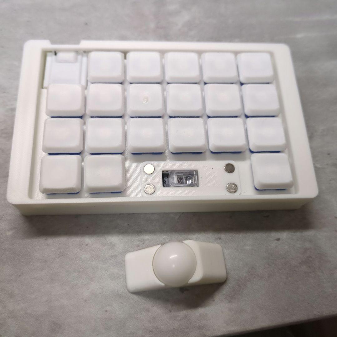 【使用3回未満】tomkey 無線分割式 トラックボール キーボード ホワイト