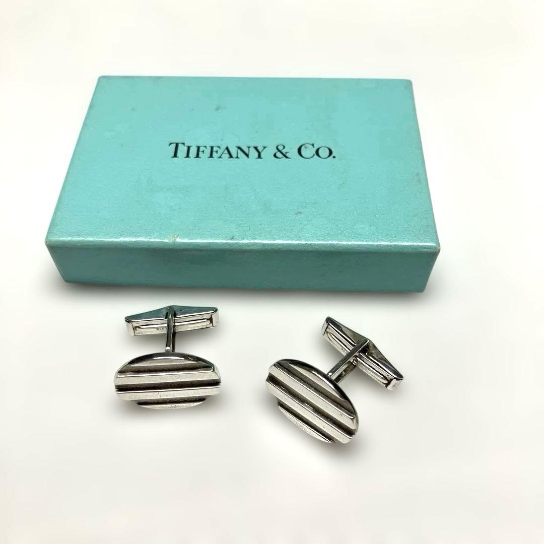 ☆にゃんこ様用　Tiffany ティファニー カフリンクス オーバル シルバー