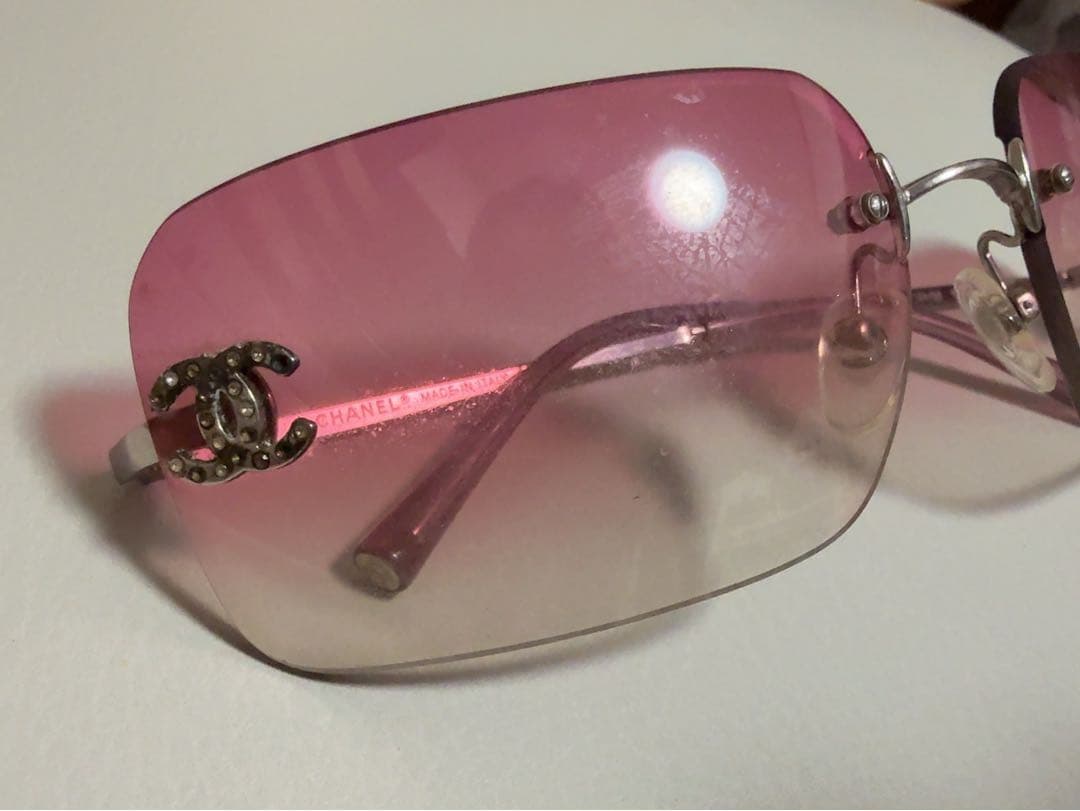 CHANEL シャネル　リムレス　スクエア　サングラス　ココマーク