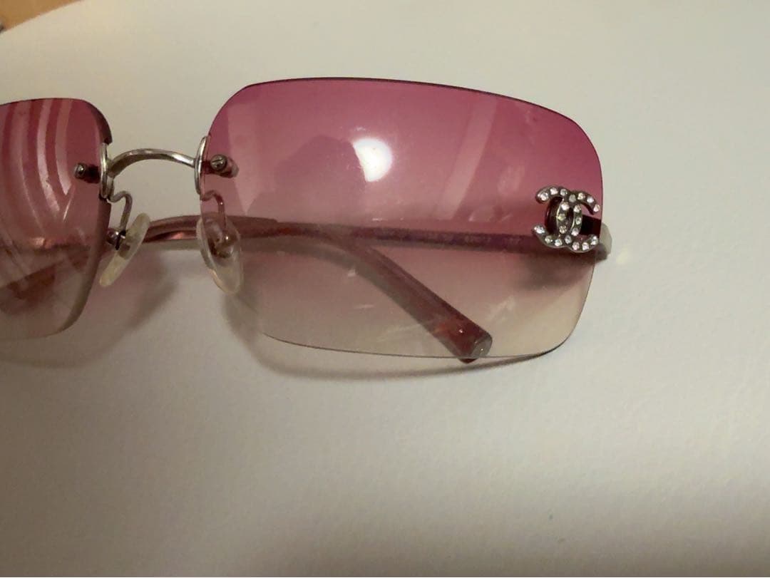 CHANEL シャネル　リムレス　スクエア　サングラス　ココマーク