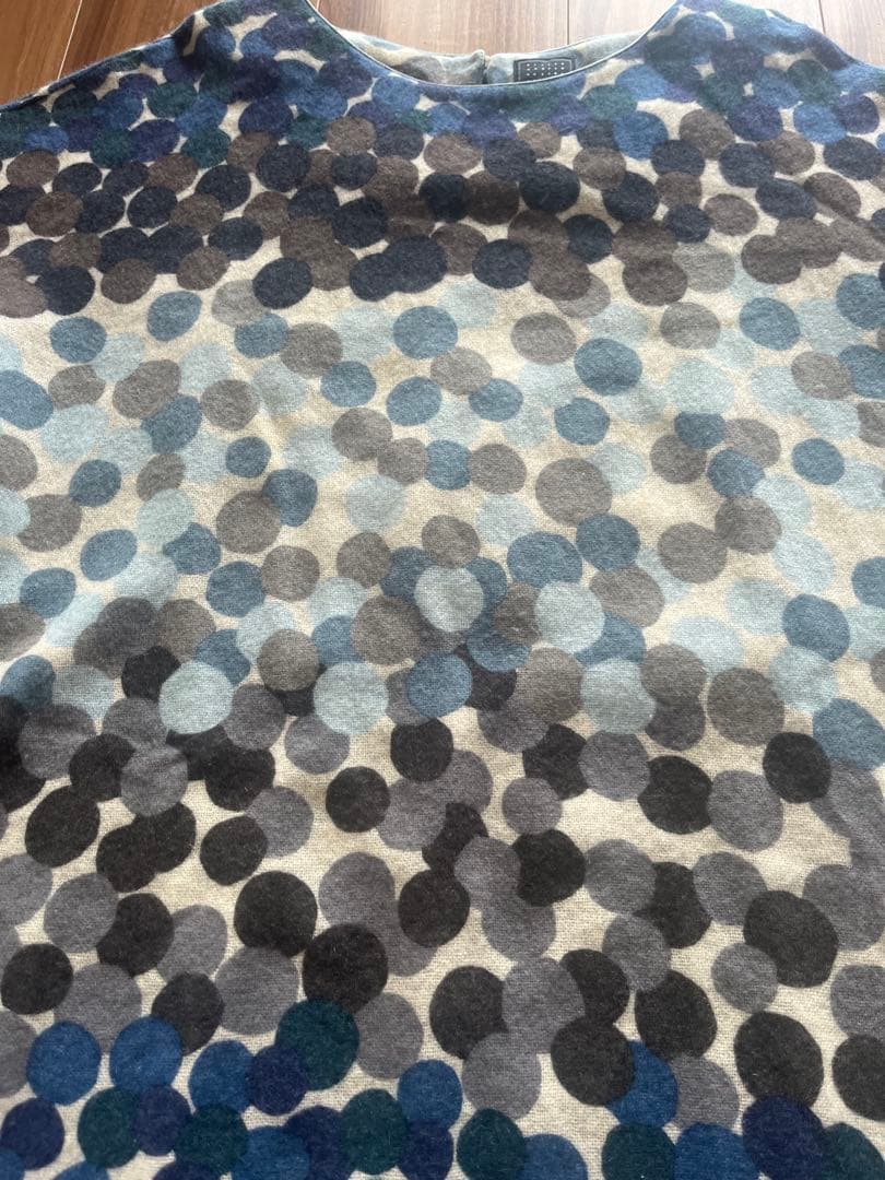 専用　ミナペルホネン カシミヤ　水玉模様 七分袖ワンピース、チュニック