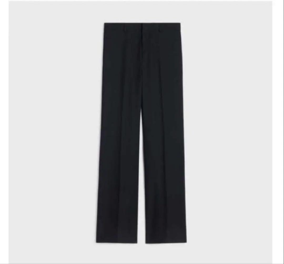 セリーヌ CELINEウールギャバジン ストレートスラックス