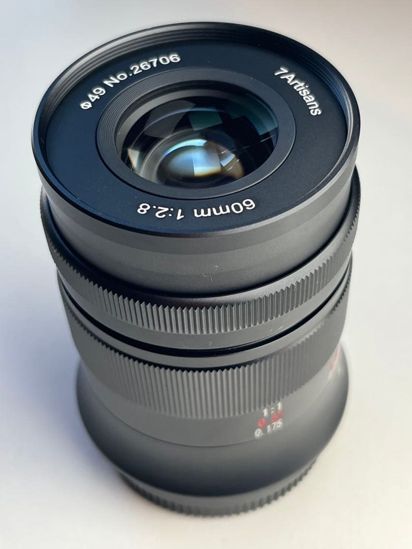7Artisans 60mm F2.8 II マクロレンズ フジフイルム X用