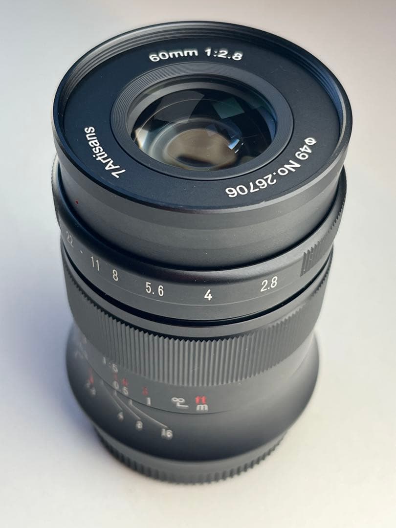 7Artisans 60mm F2.8 II マクロレンズ フジフイルム X用