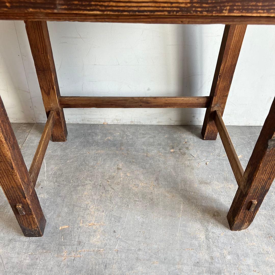 アンティーク 平机 テーブル 展示台 無垢材 レトロ z650