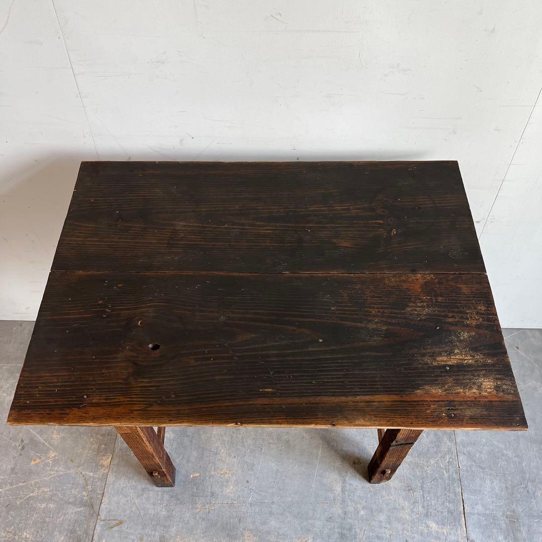 アンティーク 平机 テーブル 展示台 無垢材 レトロ z650