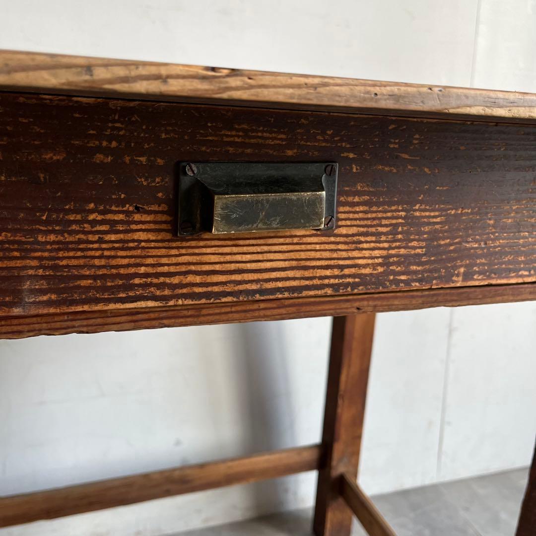 アンティーク 平机 テーブル 展示台 無垢材 レトロ z650