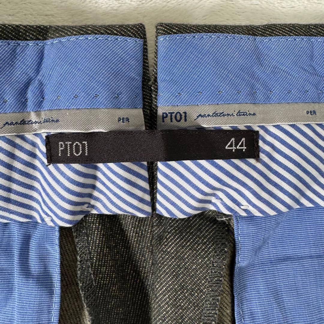 美品 PT01 BEAMS F ストレッチ ツータック スラックス ダブル 44