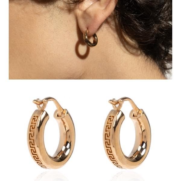 【正規品】 VERSACE ヴェルサーチェ グレカ フープ ピアス