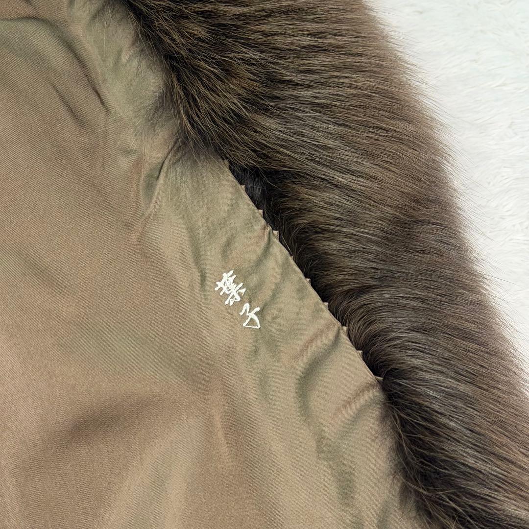 デザイン◎ ブルーフォックス クロップド 本毛皮 袖太 毛並み〇 なめし柔らか