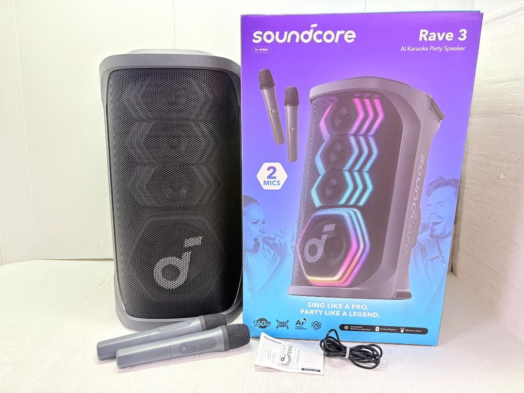 Anker SOUNDCORE RAVE 3 マイク付き ワイヤレス カラオケ