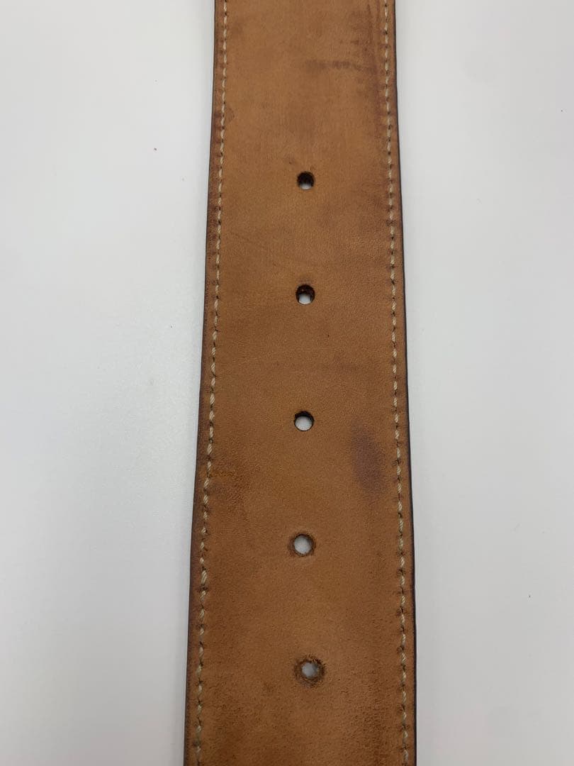 GUCCI GGキャンバス ベルト ゴールド金具　 レザー×キャンバス P55