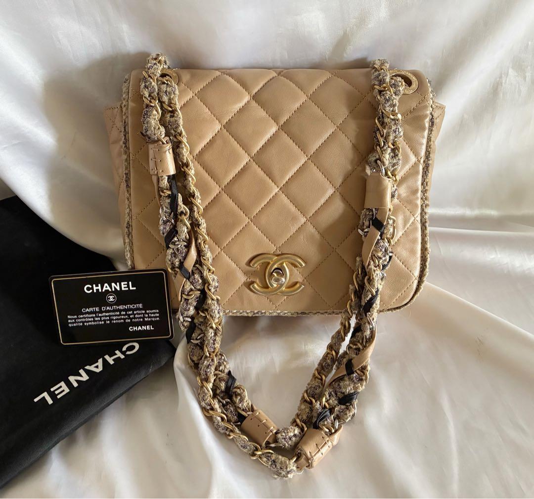 ちょこ 様♡CHANEL ツイード　マトラッセ　ラムスキン チェーンバッグ