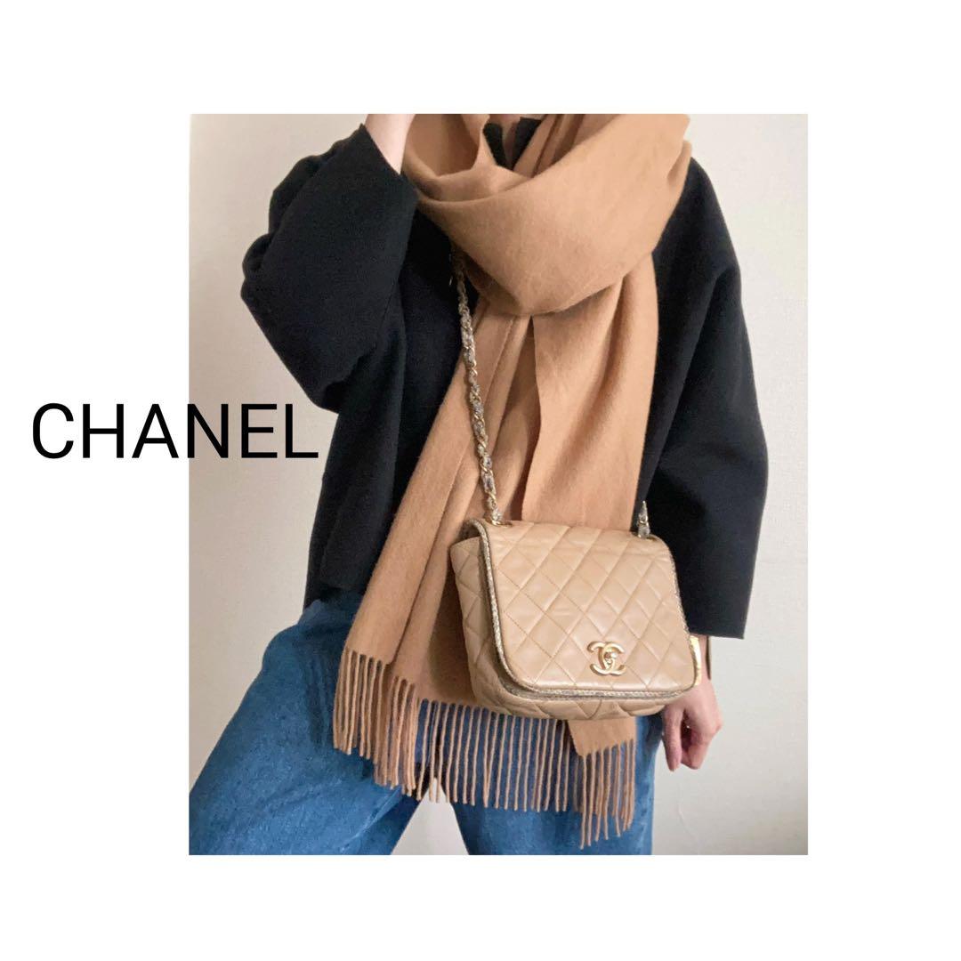 ちょこ 様♡CHANEL ツイード　マトラッセ　ラムスキン チェーンバッグ