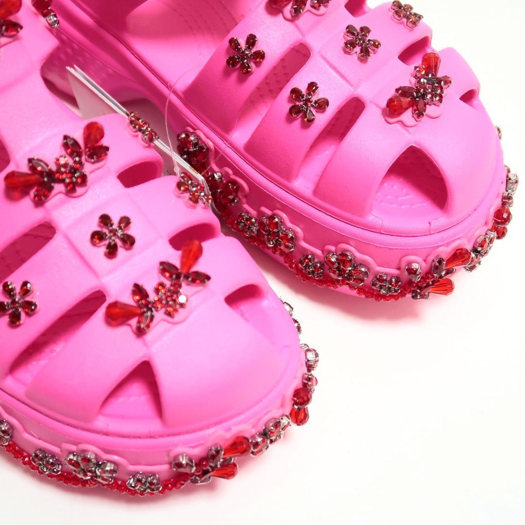 25 新品 シモーネロシャ クロックス 厚底 プラットフォーム サンダル ピンク