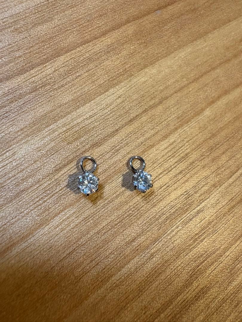 ダイヤモンド　ピアスチャーム　計0.3ct プラチナ　Pt900 チャーム