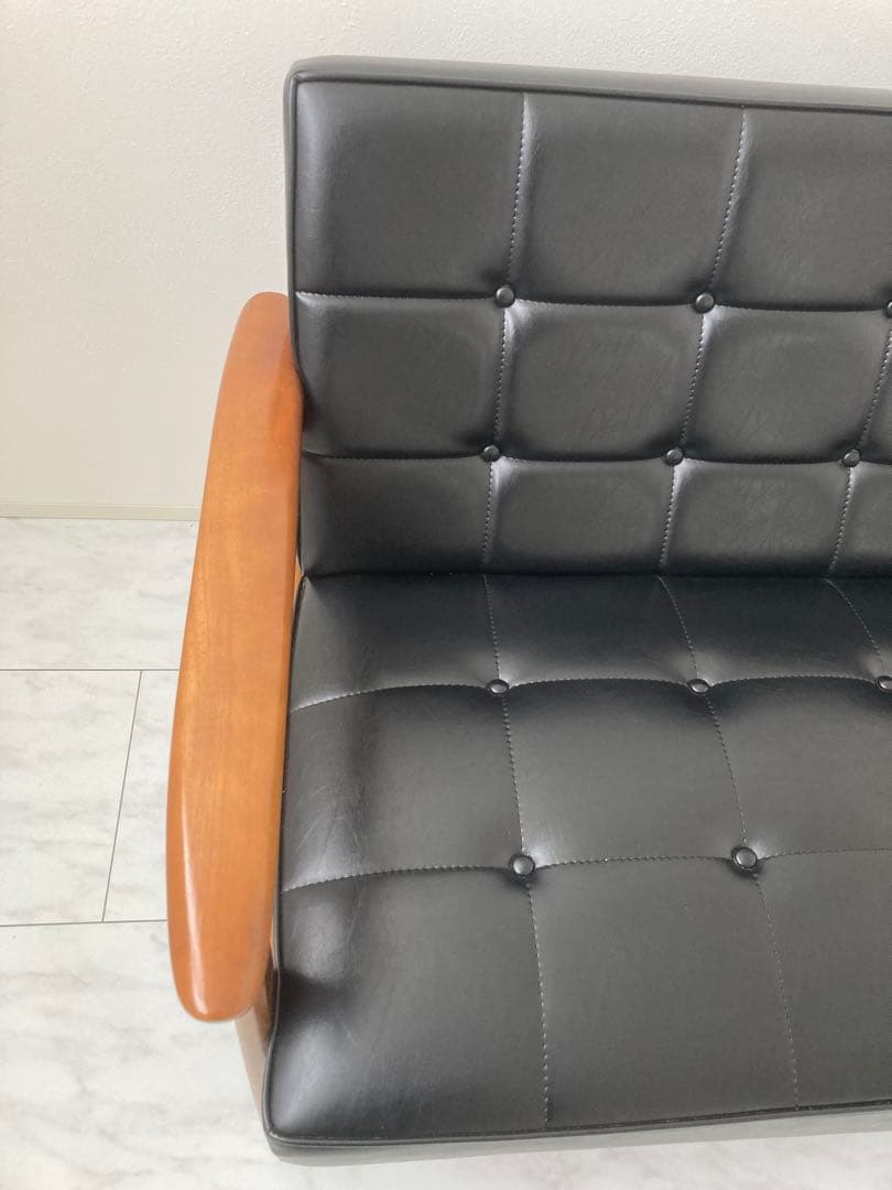 【カリモク60】Kチェア2シーター　スタンダードブラック