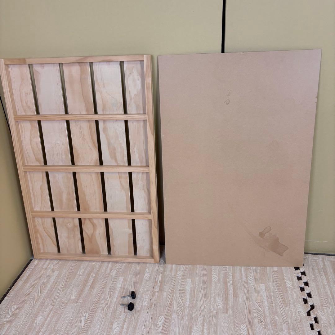 ☆除菌清掃済☆　大和屋　パタン　折りたたみミニベビーベッド　すのこ　ナチュラル