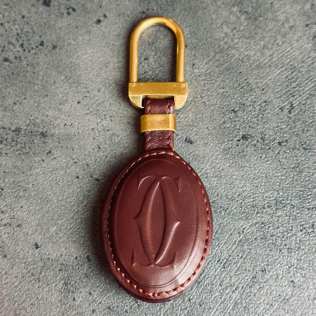 アクセサリー Cartier Mast Line Leather Charm key ring