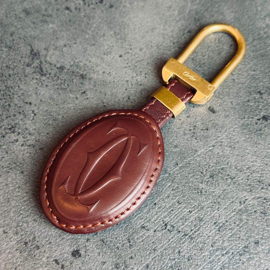 アクセサリー Cartier Mast Line Leather Charm key ring