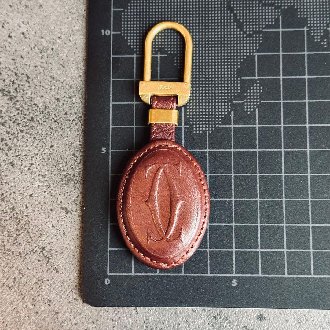 アクセサリー Cartier Mast Line Leather Charm key ring