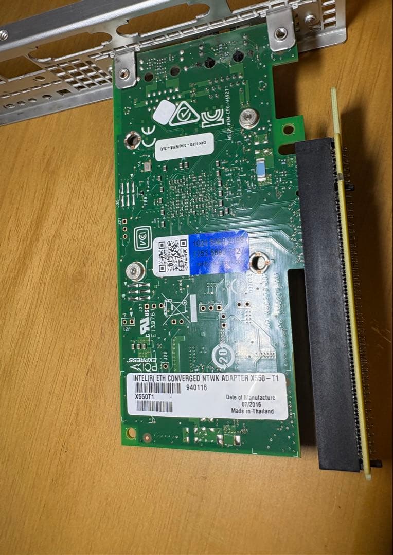 Intel Ethernet X550-T1 10GbE LANカード