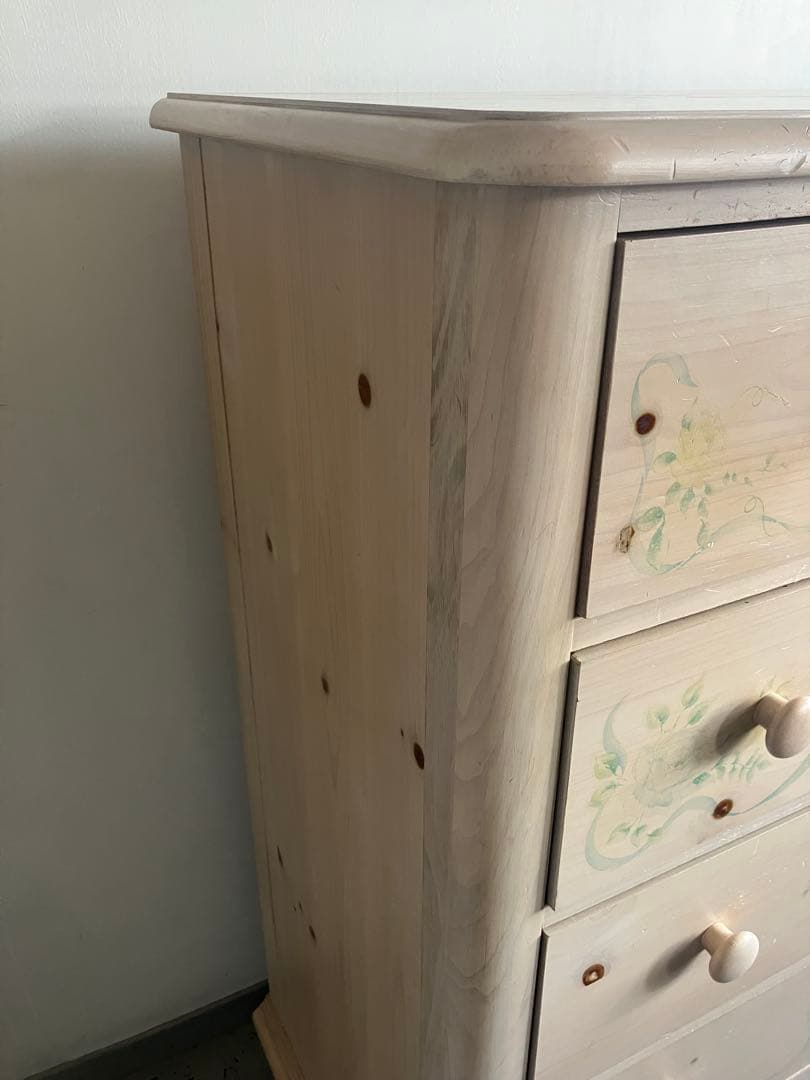 Thomasville(トーマスビル) チェスト5段　ボタニカル柄(薔薇柄)